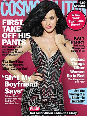 Katy Perry Cosmo cover, November 2010