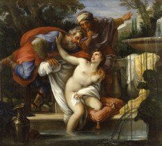 Giuseppe Bartolomeo Chiari (Italian, 1654-1727). 'Susannah and the Elders,' ca. 1700-1727. oil on canvas. Walters Art Museum (37.1880): Acquired by Henry Walters with the Massarenti Collection, 1902.