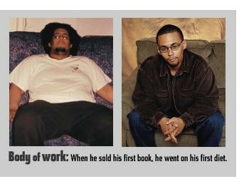 photo, when he sold his first book, he went on his first diet