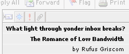 What Light Falls on Yonder Inbox by Rufus Griscom
