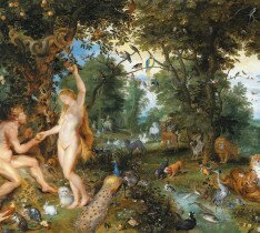 The garden of Eden with the fall of man, by Jan Brueghel de Elder and Peter Paul Rubens